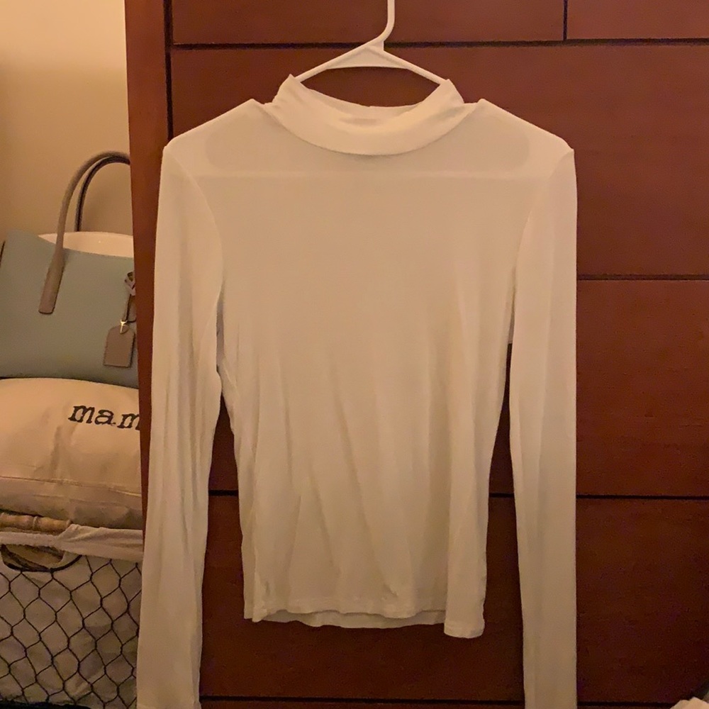 Long Sleeve Thin White Sweater